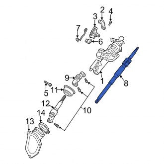 New OEM Upper Steering Shaft Fits, 2002-2003 Lexus ES - Part # 4521033110