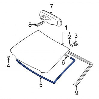 New OEM Lower Windshield Seal Fits, 2002-2006 Lexus ES - Part # 5611733070