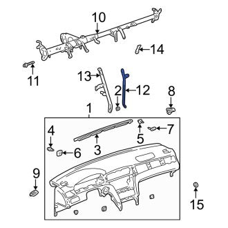 New OEM Right Instrument Panel Brace Fits, 2002-2006 Lexus ES - Part # 5530733140