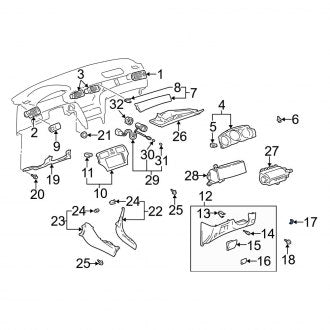 New OEM Instrument Panel Cover Fits, 2003-2006 Lexus ES - Part # 5544633140C0