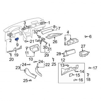 New OEM Instrument Panel Cover Fits, 2003-2004 Lexus ES - Part # 5544633140A0