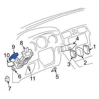 New OEM Upper Fuse Box Cover Fits, 2002-2006 Lexus ES - Part # 8267233200