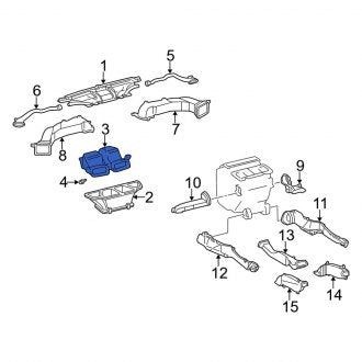 New OEM Front Right Lower Instrument Panel Air Duct Fits, 2002-2004 Lexus ES - Part # 55823AA010