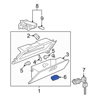 New OEM Front Glove Box Latch Fits, 2002-2006 Lexus ES - Part # 5550633030C0