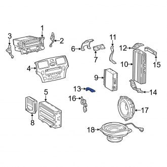 New OEM Upper Radio Amplifier Bracket Fits, 2002-2006 Lexus ES - Part # 8628633070