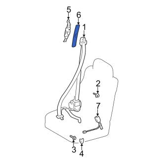 New OEM Left Seat Belt Anchor Plate Cover Fits, 2005-2006 Lexus ES - Part # 7302433010B2