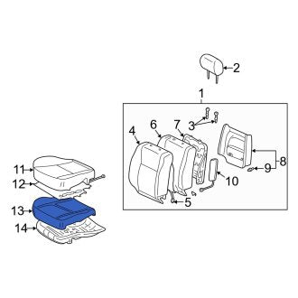 New OEM Front Right Seat Cushion Foam Fits, 2002-2003 Lexus ES - Part # 7150133010