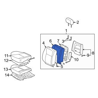 New OEM Genuine Lexus, Rear Seat Back Cushion - Part # 7139833010