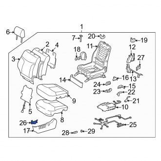 New OEM Power Seat Switch Fits, 2004 Lexus ES - Part # 8492060040B5