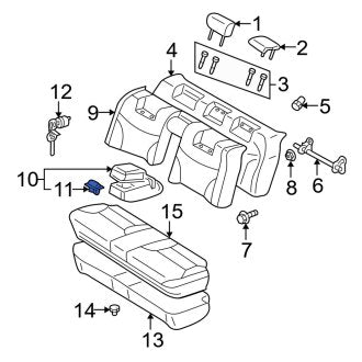 New OEM Rear Center Seat Armrest Cup Holder Fits, 2002-2003 Lexus ES - Part # 7280633031C0