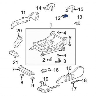 New OEM Seat Track Cover Fits, 2002-2003 Lexus ES - Part # 7186733030C0