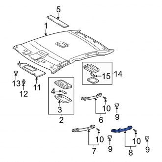 New OEM Rear Interior Grab Bar Fits, 2002-2004 Lexus ES - Part # 7461051040B2