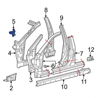 New OEM Body A-Pillar Bracket Fits, 2002-2006 Lexus ES - Part # 61181AA010