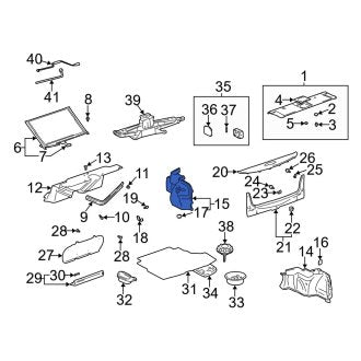 New OEM Rear Left Interior Quarter Panel Trim Panel Fits, 2005-2006 Lexus ES - Part # 6248033140A2