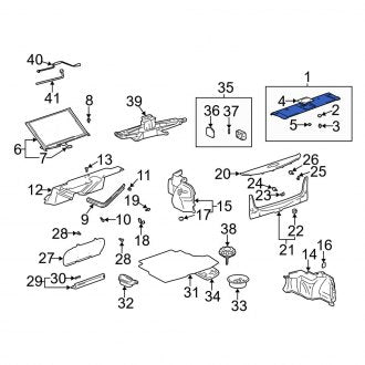 New OEM Rear Package Tray Trim Fits, 2005-2006 Lexus ES - Part # 6433033490C1