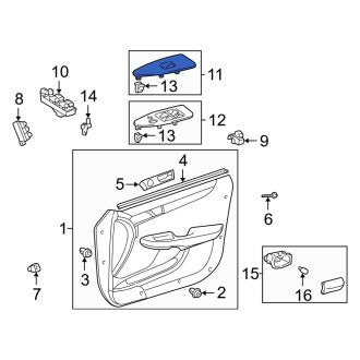 New OEM Front Right Door Switch Trim Panel Fits, 2005-2006 Lexus ES - Part # 7423133280A1