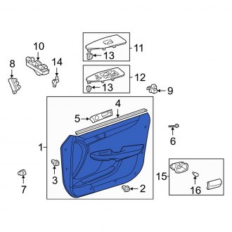 New OEM Front Right Inner Door Interior Trim Panel Fits, 2002-2004 Lexus ES - Part # 6774333021