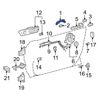 New OEM Front Outer Exterior Door Handle Fits, 2002-2006 Lexus ES - Part # 6921033070