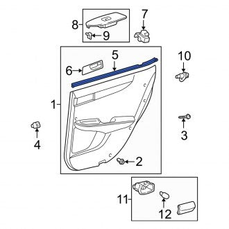 New OEM Rear Left Door Window Belt Weatherstrip Fits, 2002-2006 Lexus ES - Part # 68174AA030