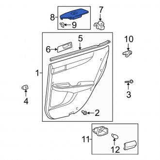 New OEM Rear Left Door Window Switch Bezel Fits, 2002-2004 Lexus ES - Part # 7427233120A0