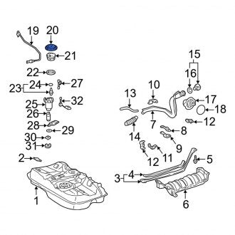 New OEM Fuel Tank Lock Ring Fits, 2004-2006 Lexus ES - Part # 7716833060