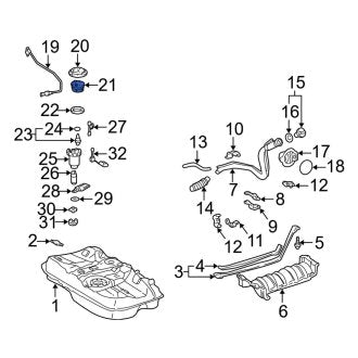 New OEM Fuel Pump Housing Fits, 2004-2006 Lexus ES - Part # 7702406040