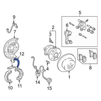 New OEM Rear Left Parking Brake Lever Fits, 2005-2006, 2010-2012 Lexus ES - Part # 4761207010