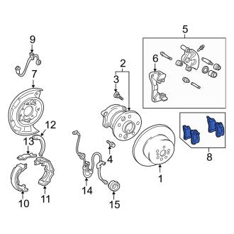 New OEM Rear Disc Brake Pad Set Fits, 2002-2004 Lexus ES - Part # 446633090