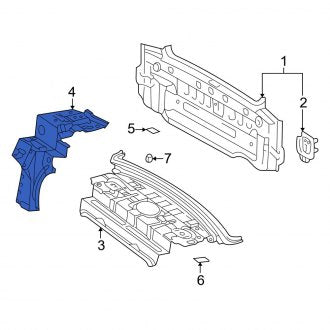 New OEM Rear Left Package Tray Reinforcement Fits, 2005-2006 Lexus ES - Part # 6420233040