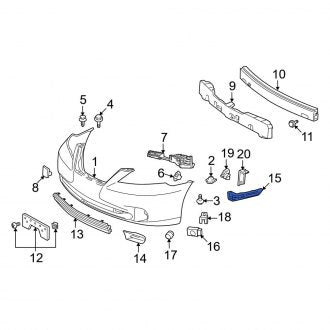 New OEM Front Left Bumper Cover Stay Fits, 2007-2012 Lexus ES - Part # 5214633050