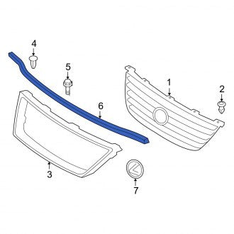 New OEM Front Grille Seal Fits, 2007-2012 Lexus ES - Part # 5315533030