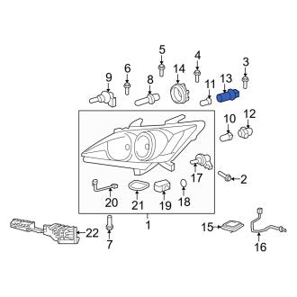 New OEM Front Headlight Socket Fits, 2007-2009 Lexus ES - Part # 9007560077