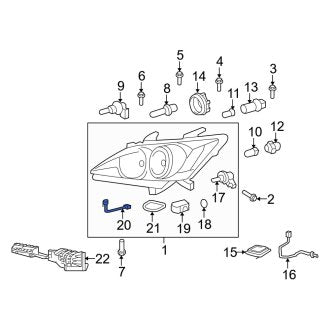 New OEM Front Headlight Wiring Harness Fits, 2007-2009 Lexus ES - Part # 8112533680