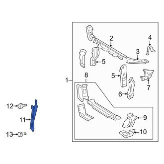 New OEM Hood Latch Support Fits, 2007-2012 Lexus ES - Part # 5320833040