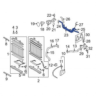 New OEM Engine Coolant Pipe Fits, 2007-2012 Lexus ES - Part # 163220P010