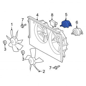 New OEM Right Engine Cooling Fan Motor Fits, 2007-2018 Lexus ES - Part # 1636331090