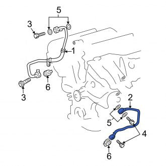 New OEM Right Engine Oil Cooler Line Fits, 2007-2008 Lexus ES - Part # 1570731012