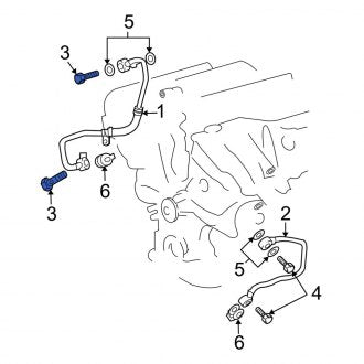 New OEM Lower Engine Oil Cooler Line Connector Bolt Fits, 2007-2012 Lexus ES - Part # 9040116043