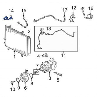 New OEM A/C Refrigerant Discharge Hose Fits, 2007-2012 Lexus ES - Part # 8871133230