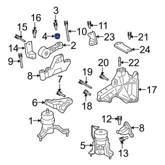 New OEM Engine Mount Isolator Fits, 2007-2012 Lexus ES - Part # 1235131010