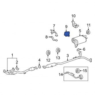 New OEM Exhaust System Hanger Bracket Fits, 2007-2018 Lexus ES - Part # 1757131180