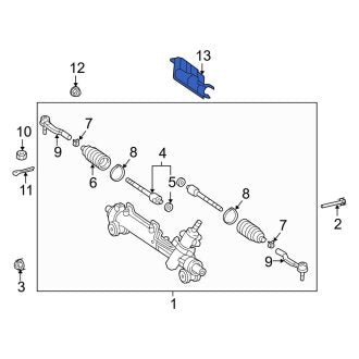 New OEM Steering Gear Dust Shield Fits, 2007-2012 Lexus ES - Part # 4424333011