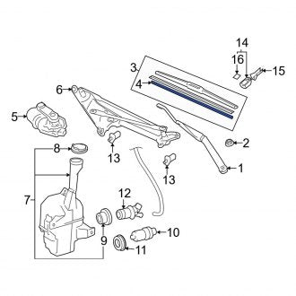 New OEM Right Windshield Wiper Blade Refill Fits, 2007-2012 Lexus ES - Part # 8521430390