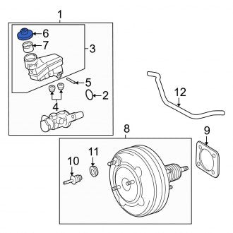 New OEM Brake Master Cylinder Reservoir Cap Fits, 2007-2018 Lexus ES - Part # 4723048091