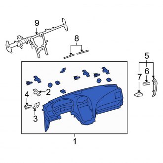 New OEM Front Dashboard Panel Fits, 2007-2009 Lexus ES - Part # 5540133212J0