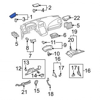 New OEM Front Left Outer Speaker Cover Fits, 2007-2012 Lexus ES - Part # 5540833050C0