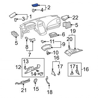 New OEM Center Speaker Cover Fits, 2007-2012 Lexus ES - Part # 5551033010C0