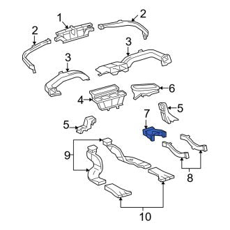 New OEM Lower Instrument Panel Air Duct Fits, 2007-2012 Lexus ES - Part # 5886133040