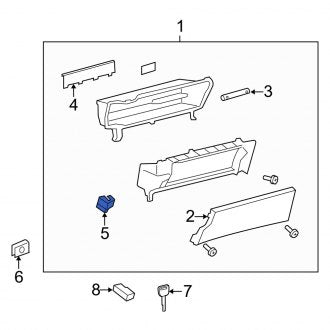 New OEM Front Glove Box Latch Fits, 2007-2009 Lexus ES - Part # 5556033080B0