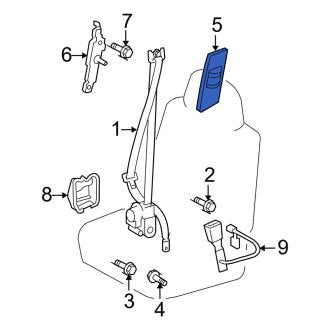 New OEM Front Right Seat Belt Height Adjuster Cover Fits, 2007-2009 Lexus ES - Part # 730230E010B0